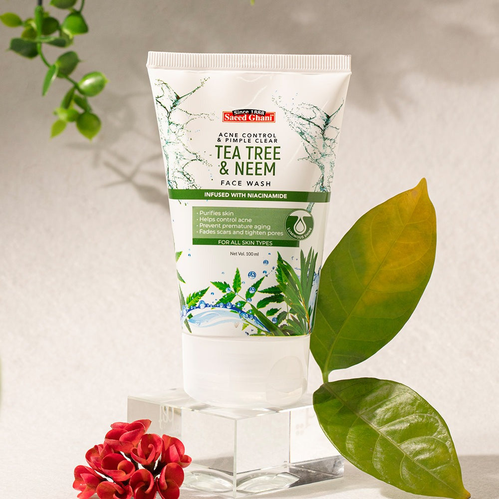 Saeed Ghani Tea Tree & Neem Acne Control & Pimple Clear Face Wash 100ml