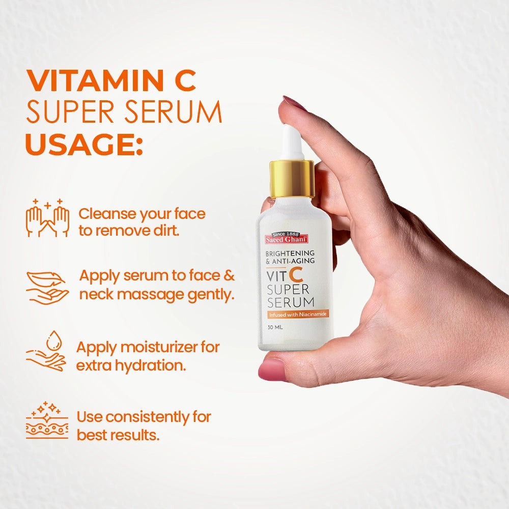 Saeed Ghani Vitamin C Brightening & Anti-Aging Super Serum 3oml
